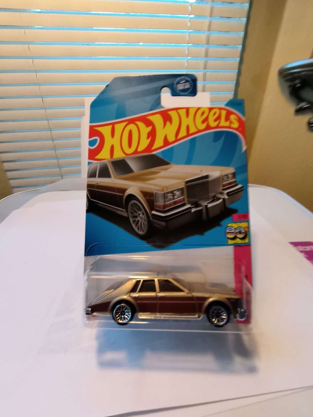 Hot Wheels Gold and Brown Classic Sedan Toy Car 1982 Cadillac Seville